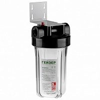 Корпус Гейзер 10BB 1" прозрачный, без ниппелей, цветная коробка