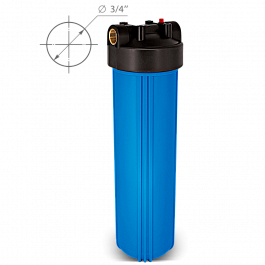 Корпус для магистрального фильтра Big Blue 20 - 3/4"  + модуль умягчения